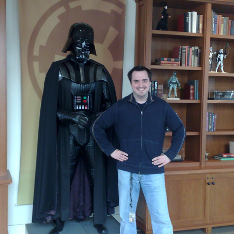 Brent J. Zorich in the lobby of ILM (Industrial Light & Magic).