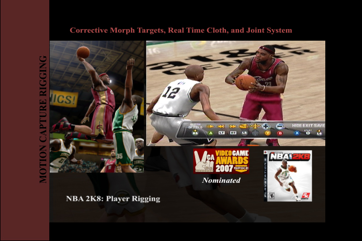 NBA 2K8: rigging research and development